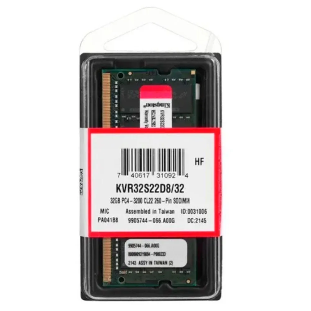 Модуль памяти для ноутбука Kingston KVR32S22D8/32 DDR4 SO-DIMM 32Gb 3200MHz CL22
