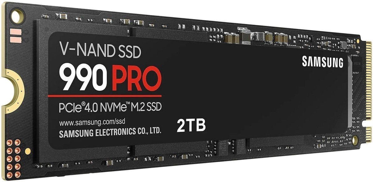 Твердотельный накопитель 2Tb SSD Samsung 990 PRO, M.2 PCIe4.0 NVMe2.0, TBW 1200, R7450MB/s W6900MB/s