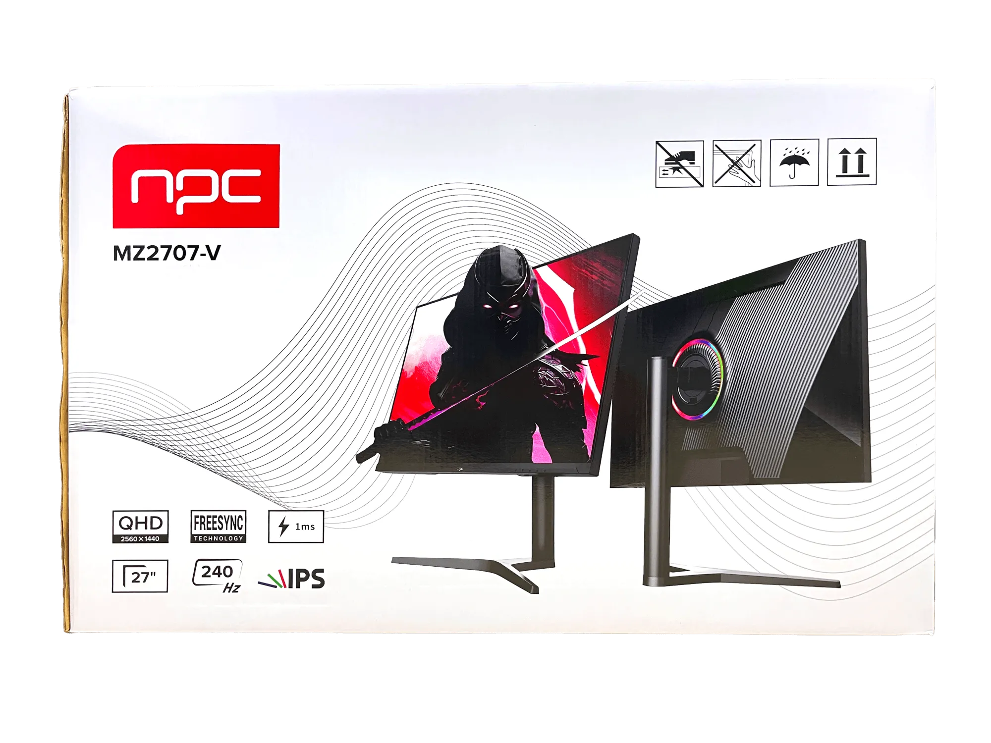 Монитор  27" NPC MZ2707-V, QHD, IPS, 240Hz, 1ms, 250 cd/m2, 1000:1, 2DPx2HDMI, Audio out, Black — фото 5