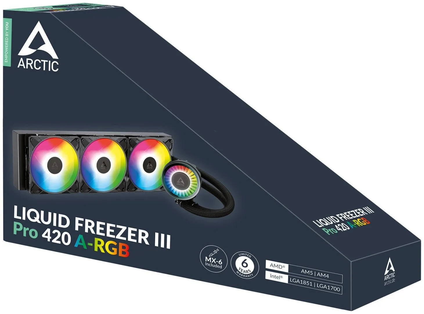 Водяное охлаждение ARCTIC Liquid Freezer III Pro 420 A-RGB(Black), ACFRE00185A, S1851/1700/AMD4/5 — фото 6