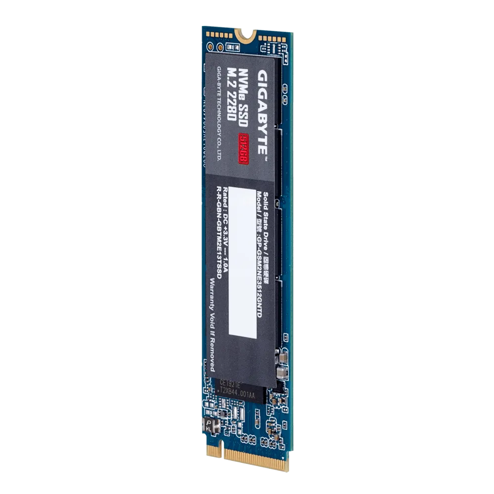 Твердотельный накопитель SSD 512Gb, PCIe3.0x4, GIGABYTE G3NVME512G, M.2 2280, NVMe1.3, R1900/W1200 — фото 2