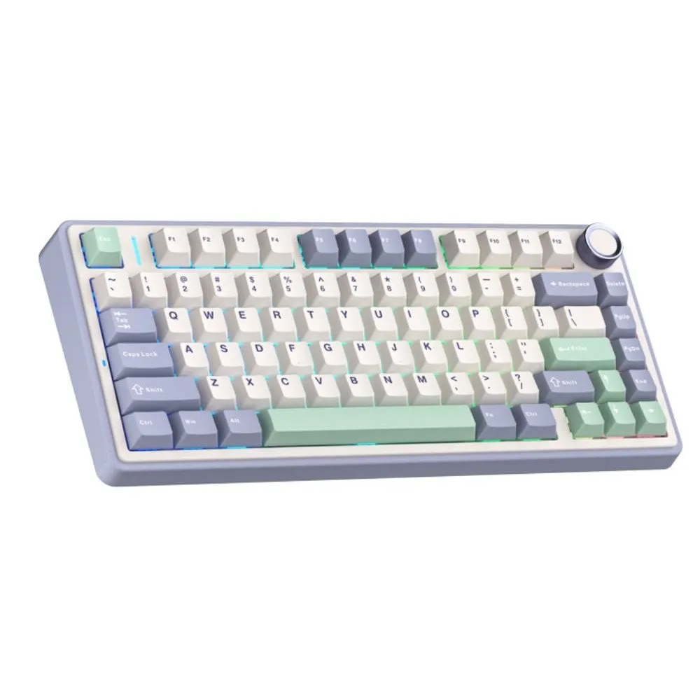 Клавиатура AULA F75, Cedar Green, mechanical, Gray Wood V3, EN/RU/KZ, 2.4/BT/USB-C — фото 2
