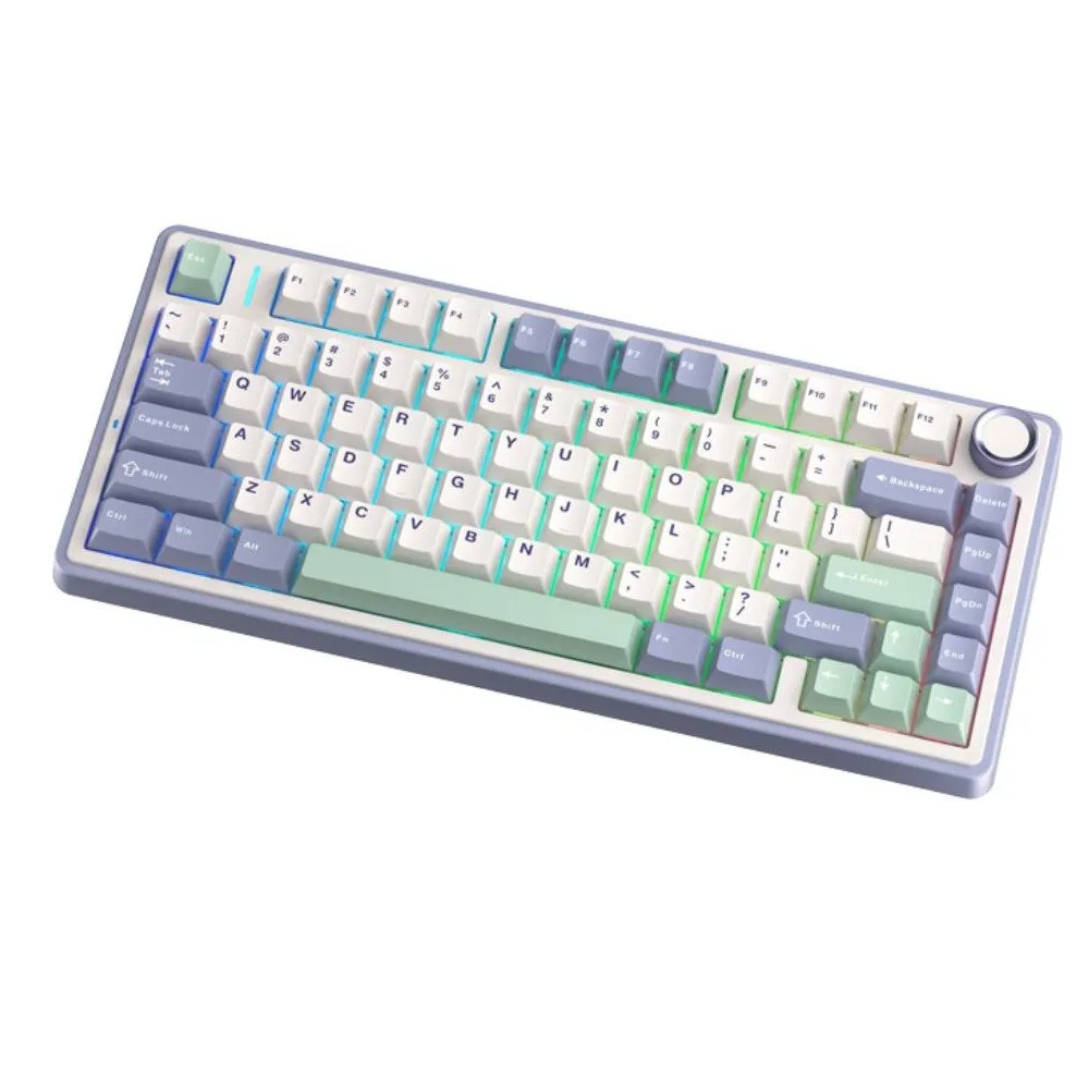 Клавиатура AULA F75, Cedar Green, mechanical, Gray Wood V3, EN/RU/KZ, 2.4/BT/USB-C — фото 5
