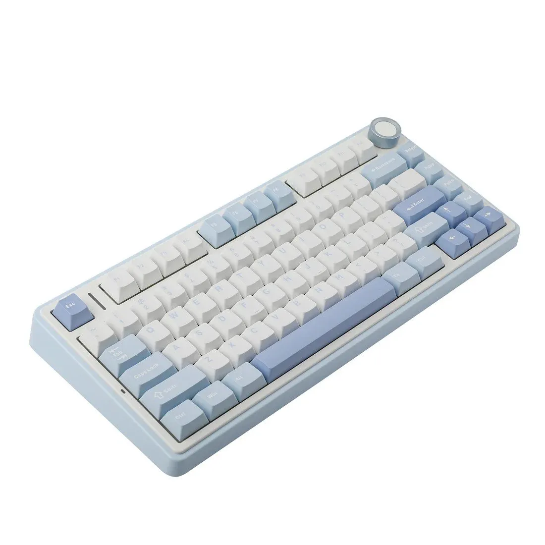 Клавиатура AULA F75, White+Blue+Purple, mechanical, Gray Wood V3, EN/RU/KZ, 2.4/BT/USB-C — фото 3