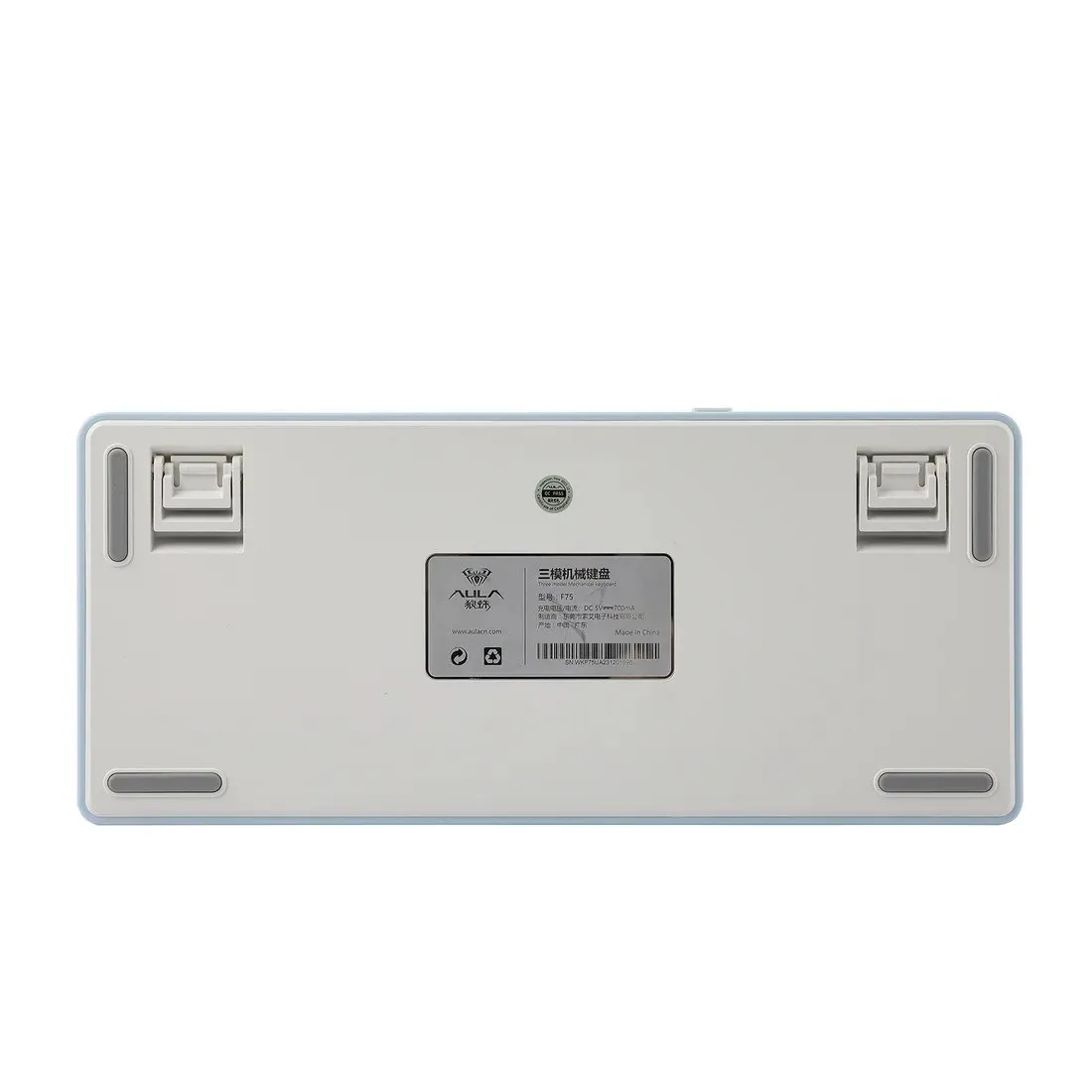 Клавиатура AULA F75, White+Blue+Purple, mechanical, Gray Wood V3, EN/RU/KZ, 2.4/BT/USB-C — фото 7