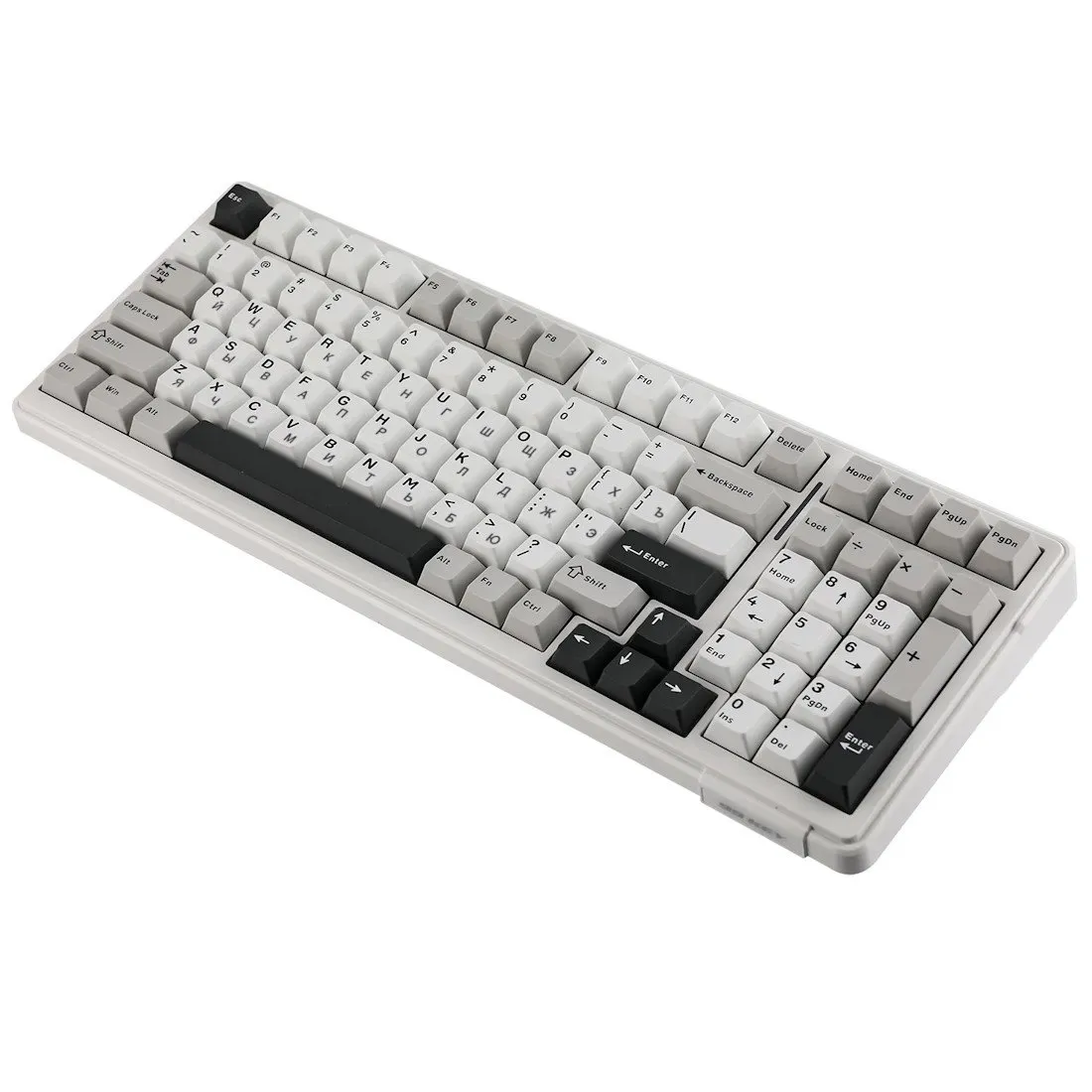 Клавиатура AULA F99, Light Grey+White+Dark Grey, mechanical, Reaper switch, EN/RU/KZ, 2.4/BT/USB-CC — фото 3