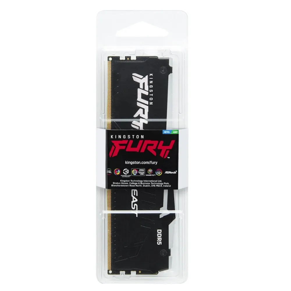 Модуль памяти Kingston Fury Beast Black RGB EXPO KF556C36BBEA-16, DDR5 DIMM 16Gb 5600MHz CL36