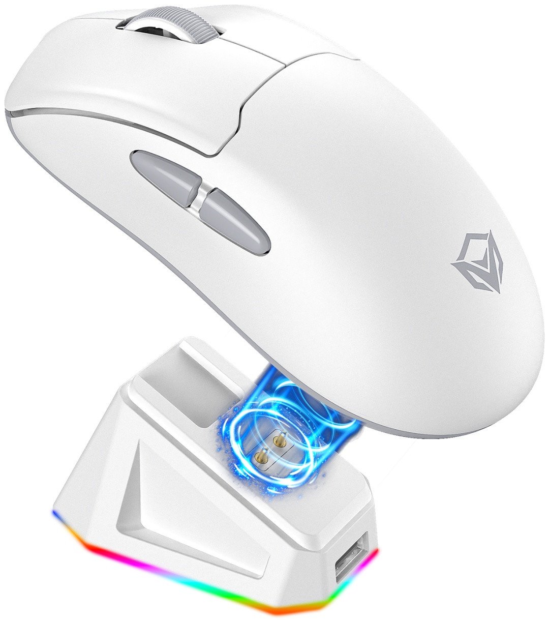 Мышь Meetion GW39 White Wireless, Оптическая, PAW3395, 26000DPI, 400mAh, 5 Button, USB, 2.4 GHz/BT