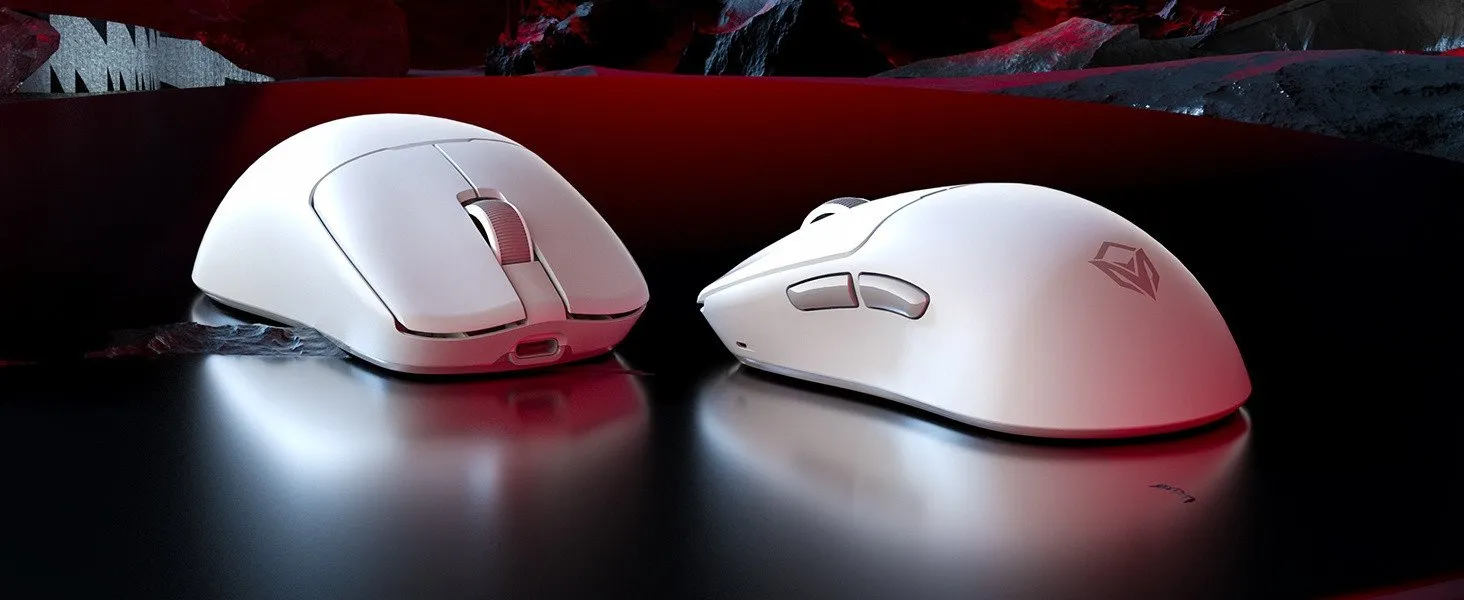 Мышь Meetion GW40 Pro White, Wireless, Оптическая, 7200DPI, 26000fps, 230mAh,6 Button,USB, 2.4GHz/BT — фото 9
