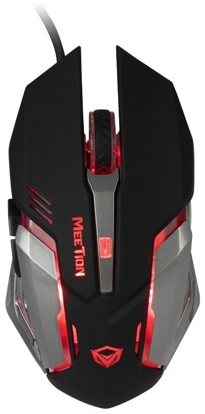 Мышь Meetion M915 Black, Оптическая, 2400DPI, USB, 6 Button, кабель 1.6 м, Проводная