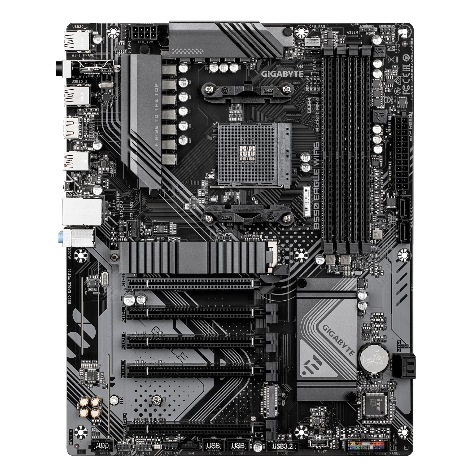 Материнская плата GIGABYTE B550 EAGLE WIFI6, AM4, B550, 4xDDR4, PCIe4.0, HDMI, 2xM.2, WiFi6, ATX — фото 3