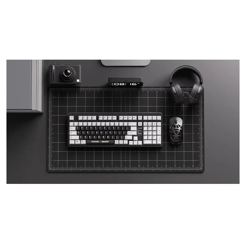 Клавиатура MCHOSE UT98-2, Black-White, Silent Peach V3 Switch, BT5.0/USB-C/2.4GHz, 10000mAh, — фото 2