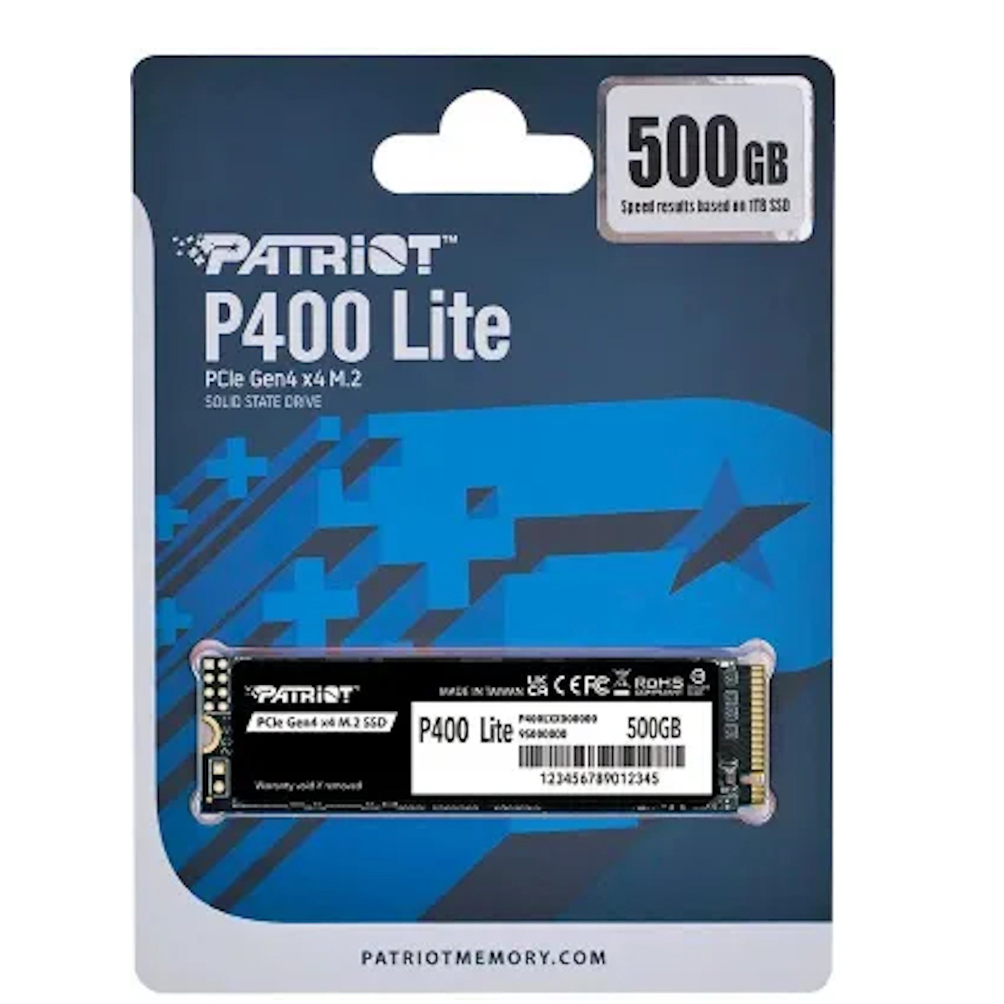 Твердотельный накопитель SSD 500 Gb M.2 PCI-E Patriot P400 Lite P400LP500GM28H, R3500/W2400