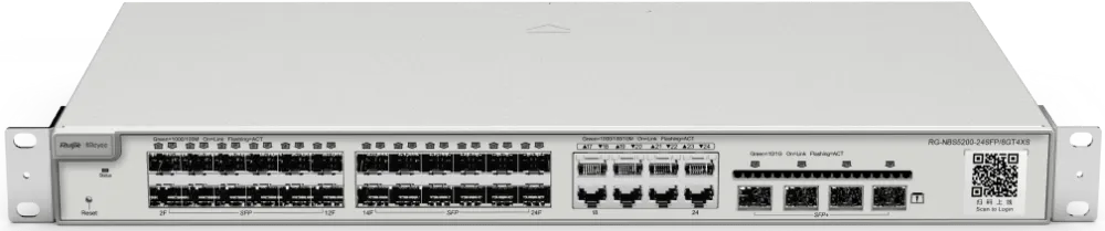 Коммутатор управляемый L3 Reyee RG-NBS5200-24SFP/8GT4XS, 8Gb x LAN, 24 SFP, 4 SFP+ Uplink