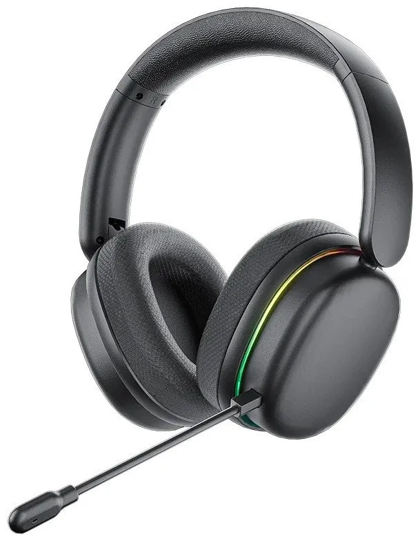 Наушники с микрофоном AULA G7 Pro Black, BT/2.4G/Wired, 1000mAh, RGB, 7.1 sound effect