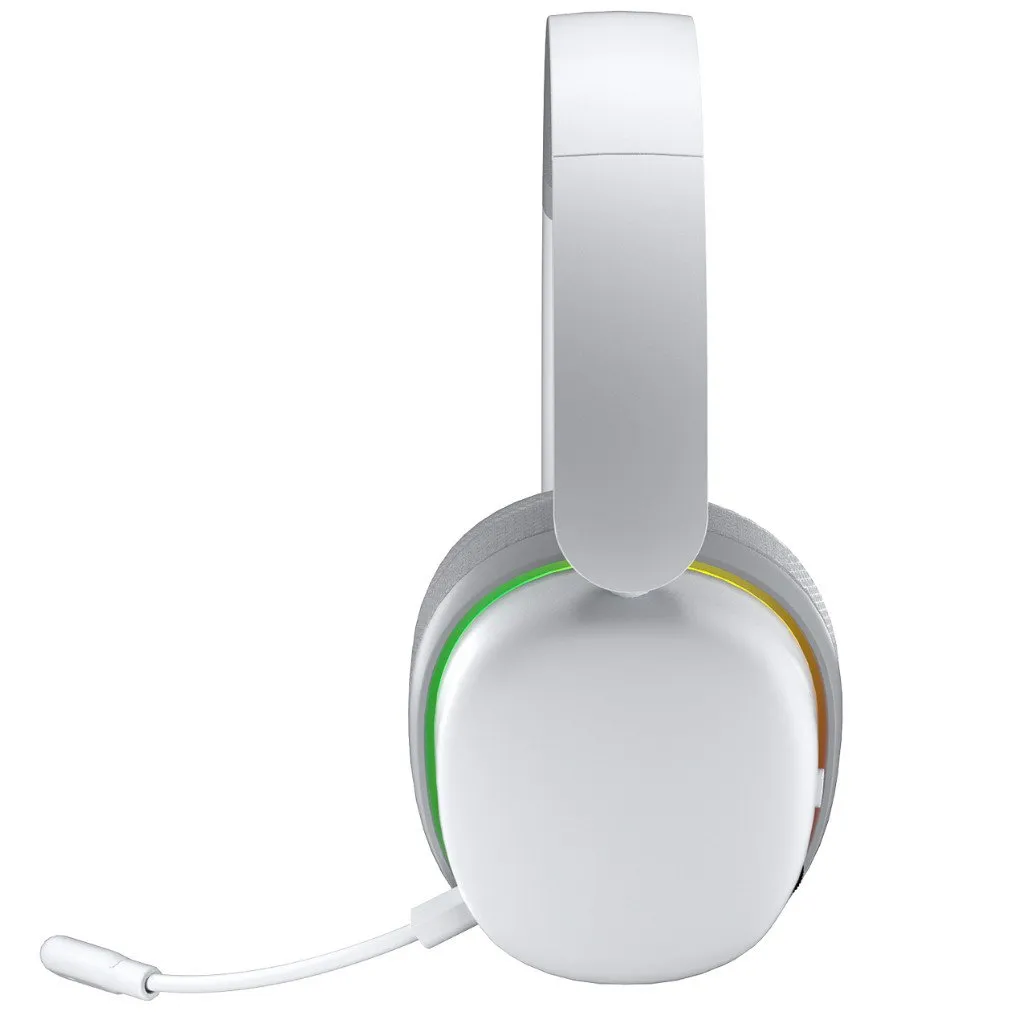 Наушники с микрофоном AULA G7 Pro White, BT/2.4G/Wired, 1000mAh, RGB, 7.1 sound effect — фото 3