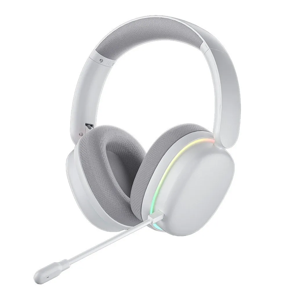 Наушники с микрофоном AULA G7 Pro White, BT/2.4G/Wired, 1000mAh, RGB, 7.1 sound effect