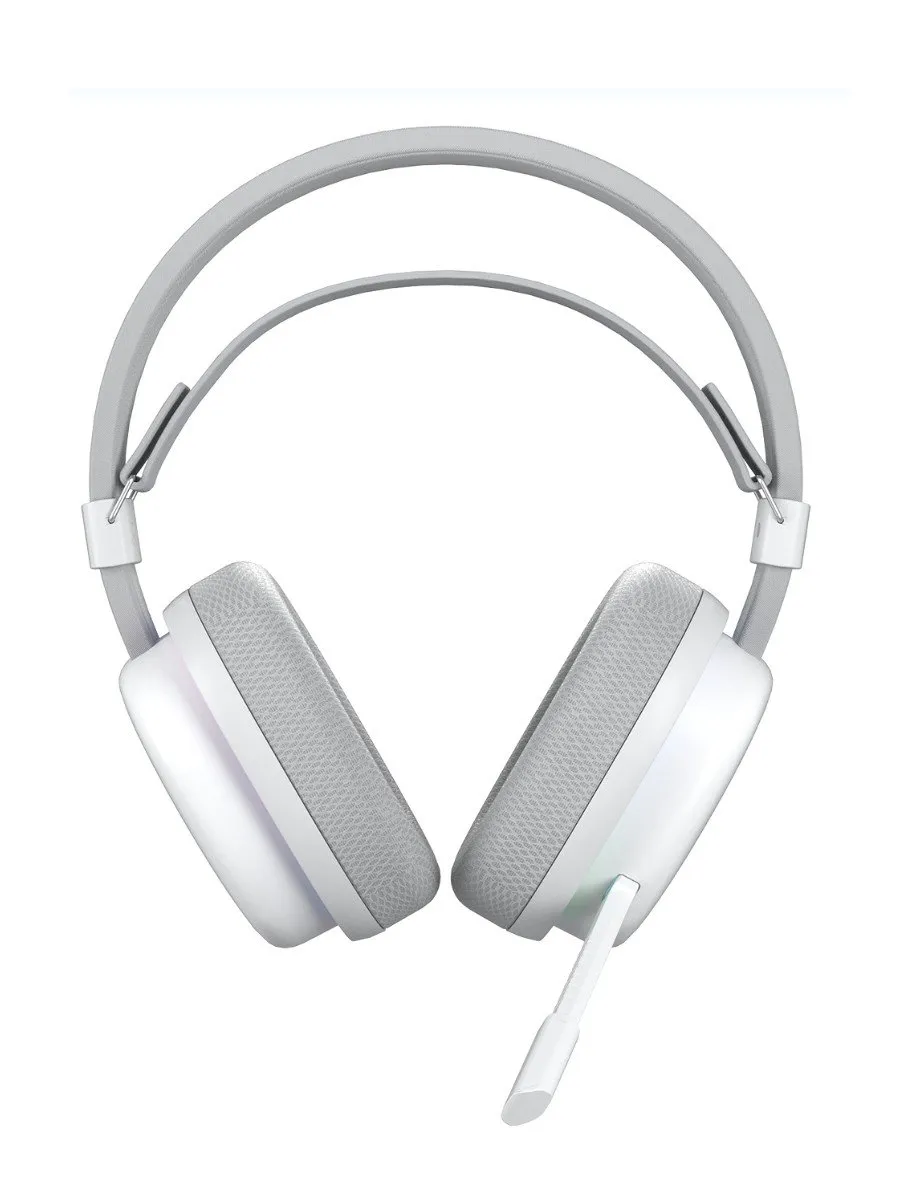 Наушники с микрофоном AULA G7 White, BT/2.4G/Wired, 1000mAh, RGB — фото 3