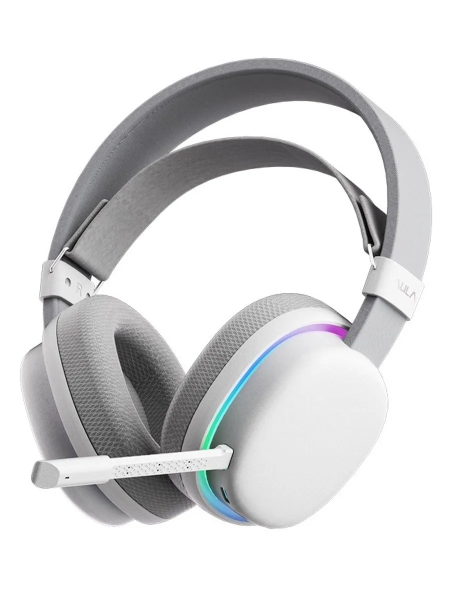 Наушники с микрофоном AULA G7 White, BT/2.4G/Wired, 1000mAh, RGB — фото 5