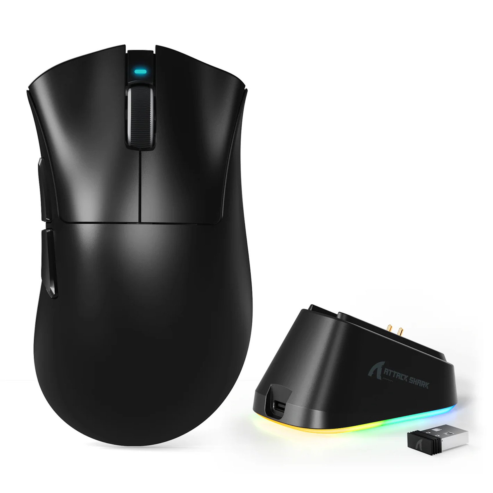 Мышь Attack Shark V3 PRO Black, PAW3311, 25000 DPI, 2.4/BT/USB-C, 100 Million Clicks, 500mAh, 62±3g