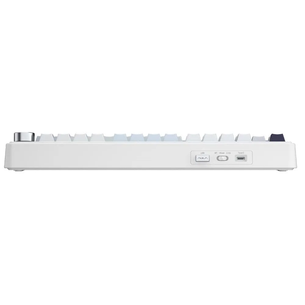 Клавиатура AULA F75 Blue+White+Purple, mechanical, Reaper switch, 80 keys EN/RU/KZ, 2.4/BT/cable — фото 4