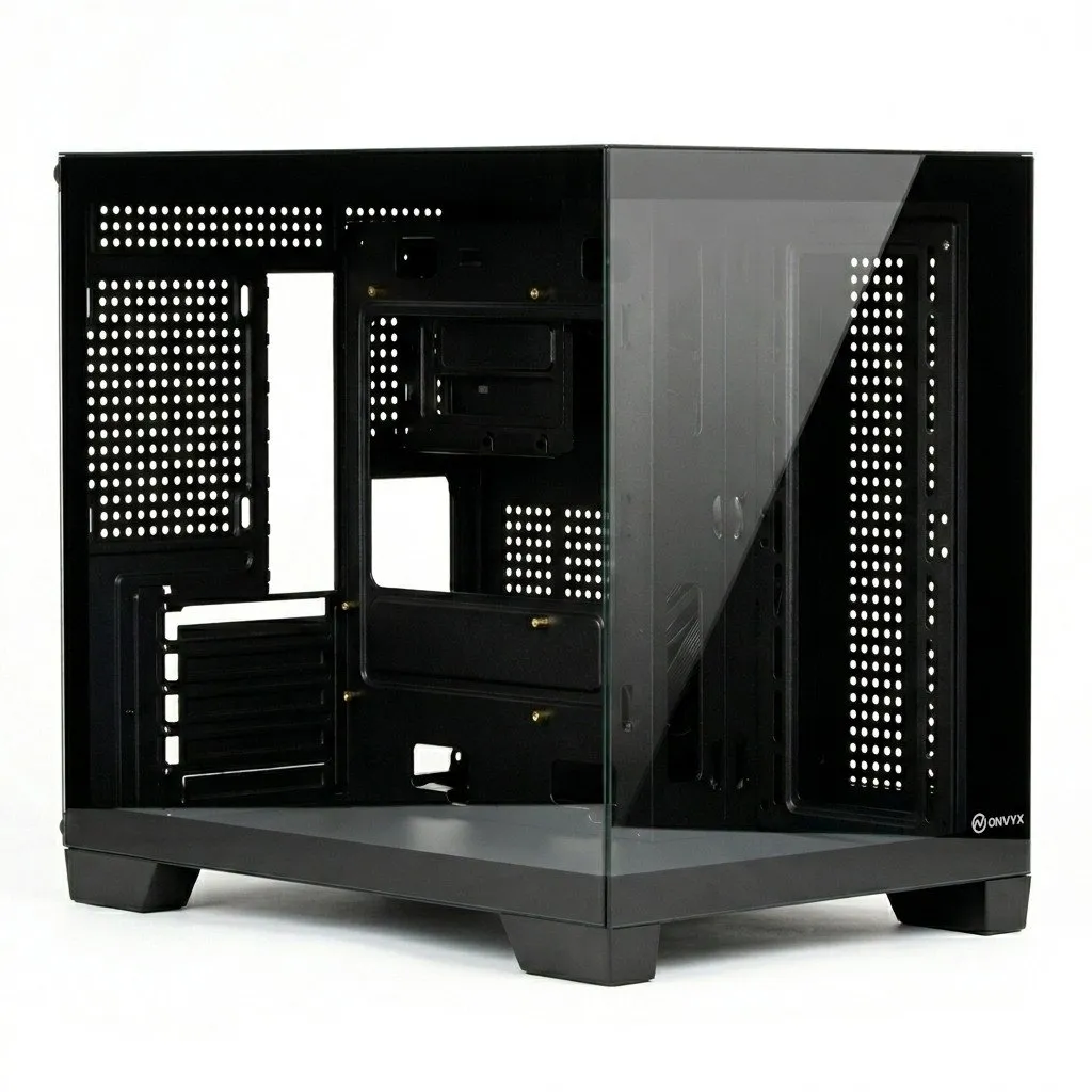 Компьютерный корпус ONVYX PCM420K, Без БП, 1xUSB3.0, 2xUSB2.0, HD-Audio, M-ATX/ITX, Black