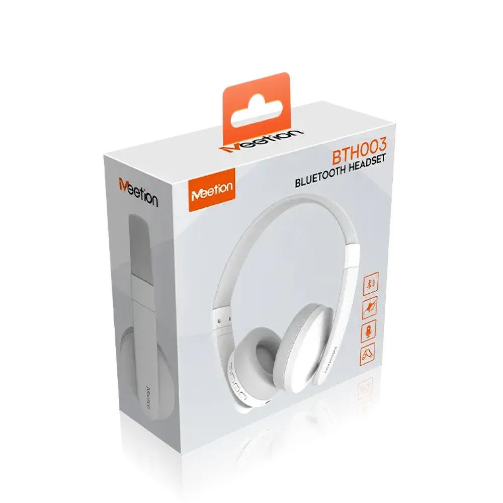 Гарнитура Meetion BTH003 White, 40mm Drivers, 20~20,000Hz, 116±3db, BT5.3 — фото 6