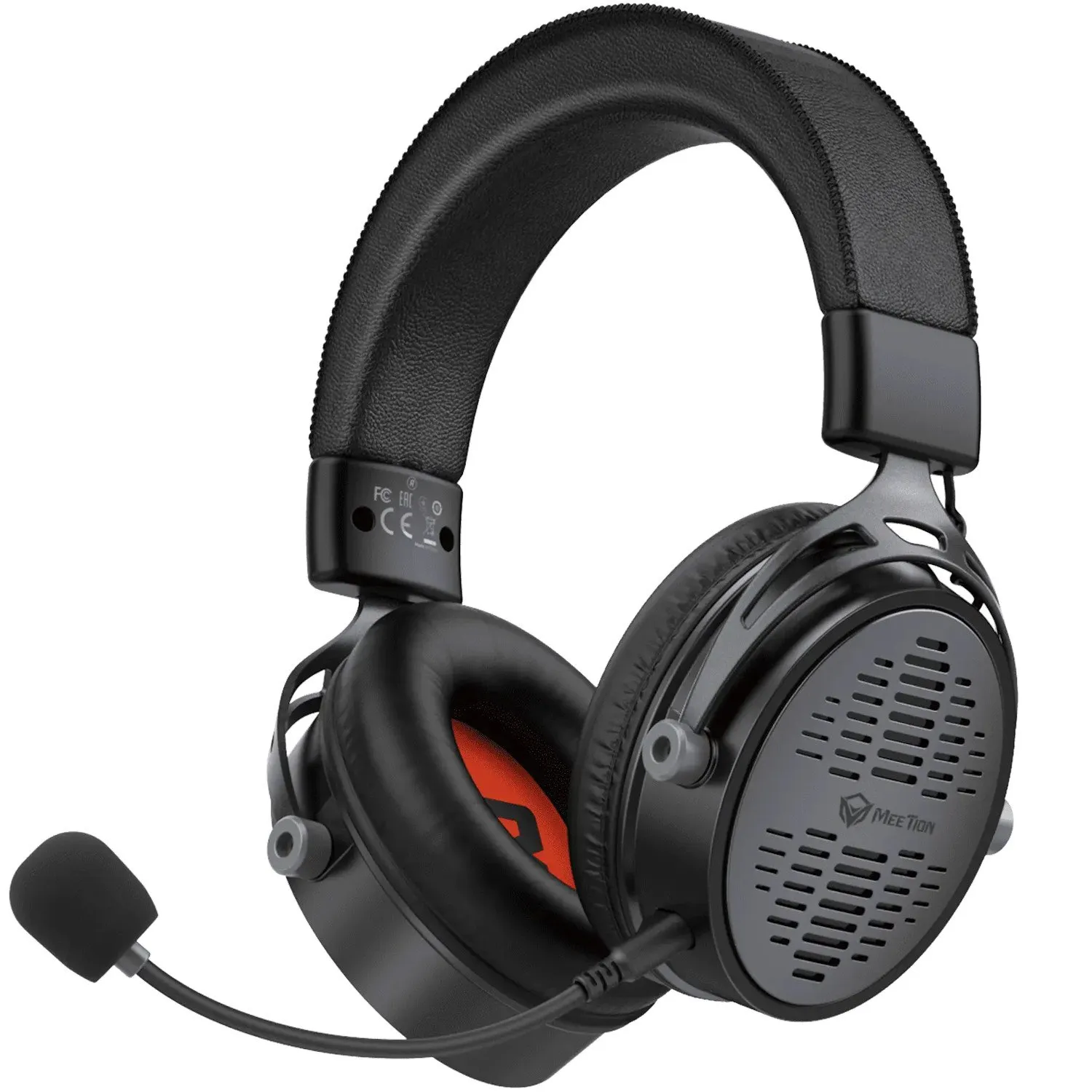 Гарнитура Meetion BTH013 Black, Wireless, 20~20,000Hz, 118±3dB, 50mm Drivers, 2.4G/BT5.3, 1200mAh
