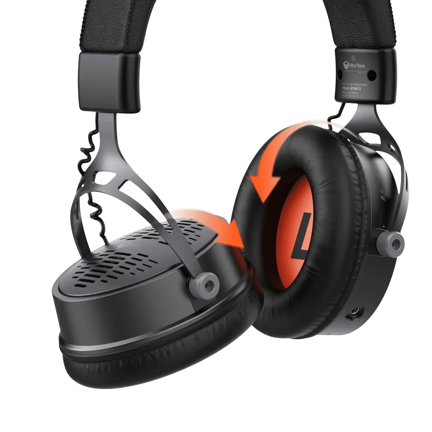 Гарнитура Meetion BTH013 Black, Wireless, 20~20,000Hz, 118±3dB, 50mm Drivers, 2.4G/BT5.3, 1200mAh — фото 7