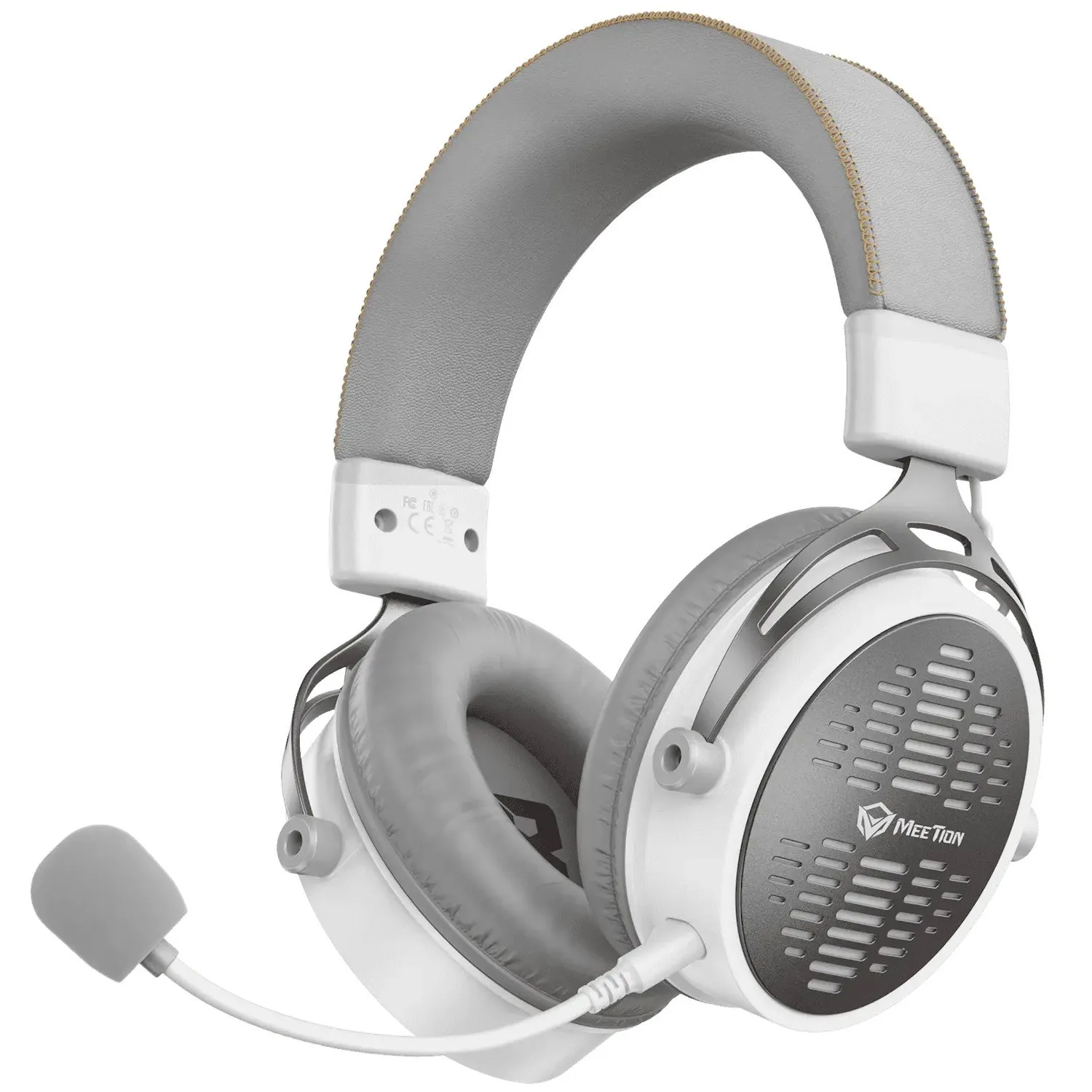 Гарнитура Meetion BTH013 White, Wireless, 20~20,000Hz, 118±3dB, 50mm Drivers, 2.4G/BT5.3, 1200mAh