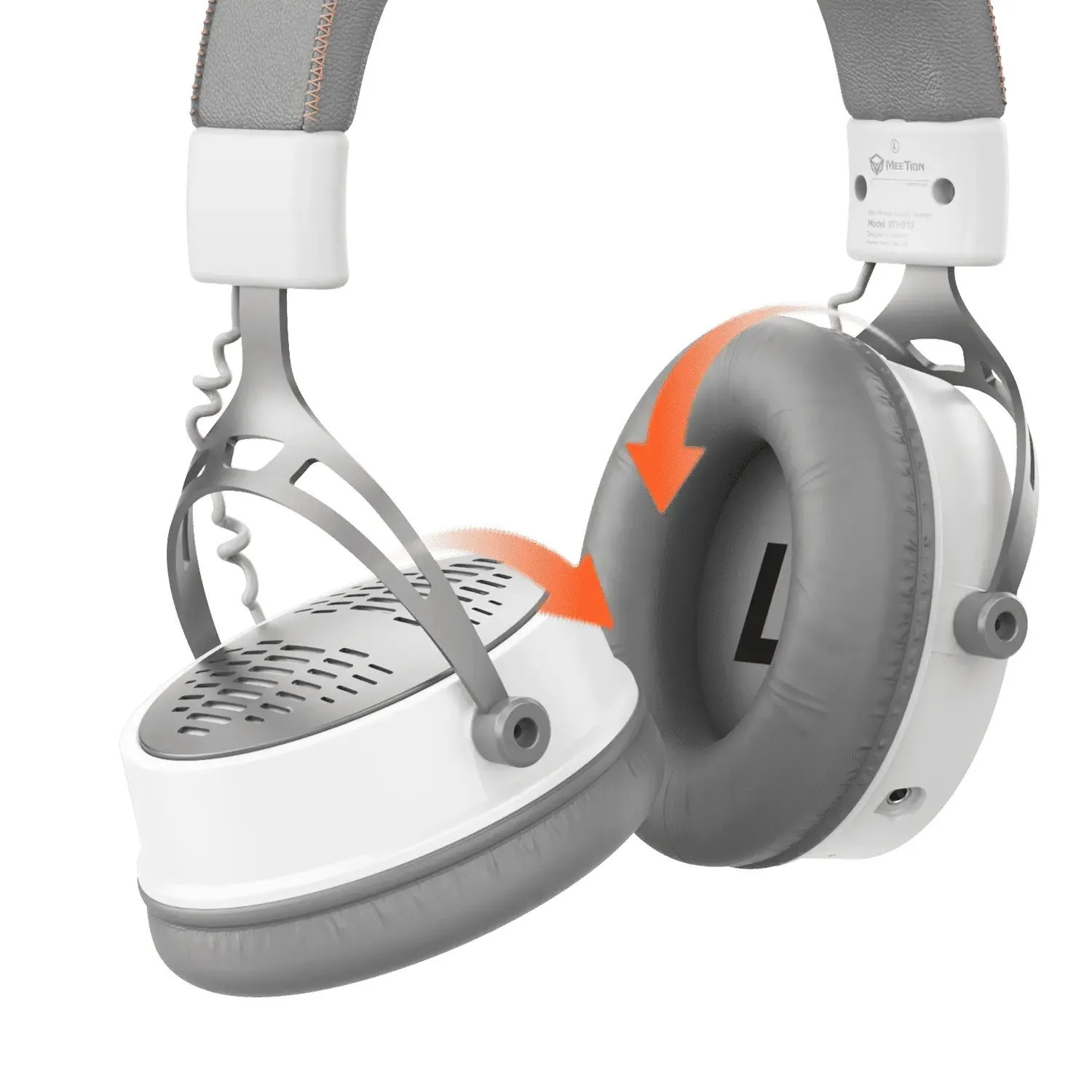 Гарнитура Meetion BTH013 White, Wireless, 20~20,000Hz, 118±3dB, 50mm Drivers, 2.4G/BT5.3, 1200mAh — фото 5