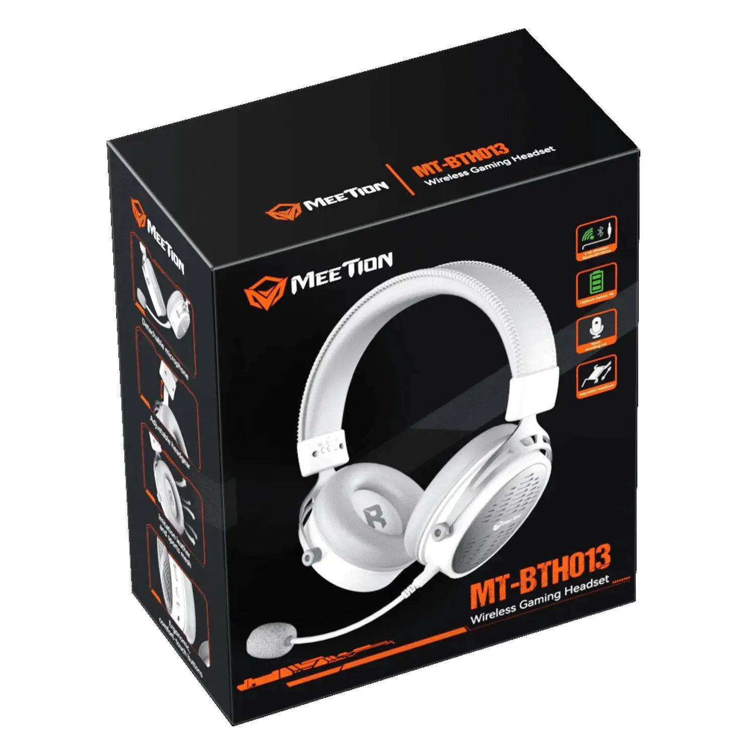 Гарнитура Meetion BTH013 White, Wireless, 20~20,000Hz, 118±3dB, 50mm Drivers, 2.4G/BT5.3, 1200mAh — фото 7