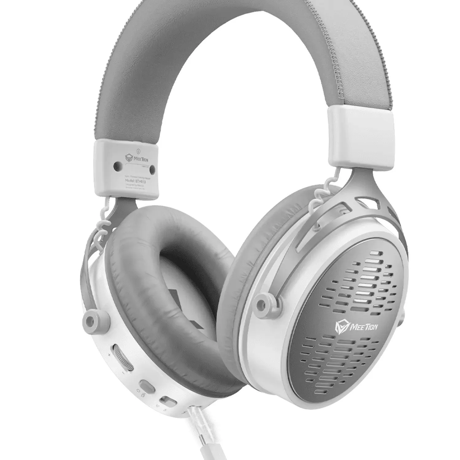 Гарнитура Meetion BTH013 White, Wireless, 20~20,000Hz, 118±3dB, 50mm Drivers, 2.4G/BT5.3, 1200mAh — фото 6