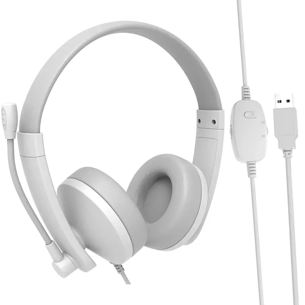 Гарнитура Meetion HP003U White, 40mm Drivers, 20~20,000Hz, 116±3db, USB, 1.2m — фото 6