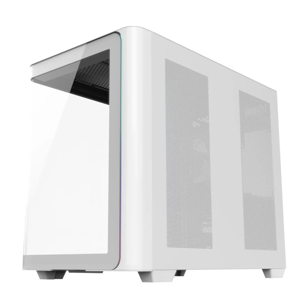 Компьютерный корпус FSP M580 Plus, Без БП, 2xUSB3.0/Type-C, 4xARGB 120mm, Curved Glass, White, ATX — фото 3