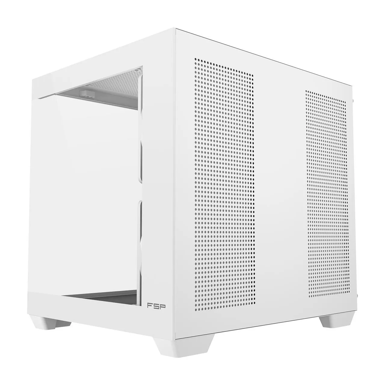 Компьютерный корпус FSP S140-WA, Без БП, 1xUSB3.0/2xUSB2.0, 3xARGB 120mm, Glass, White, mATX(SFF) — фото 3