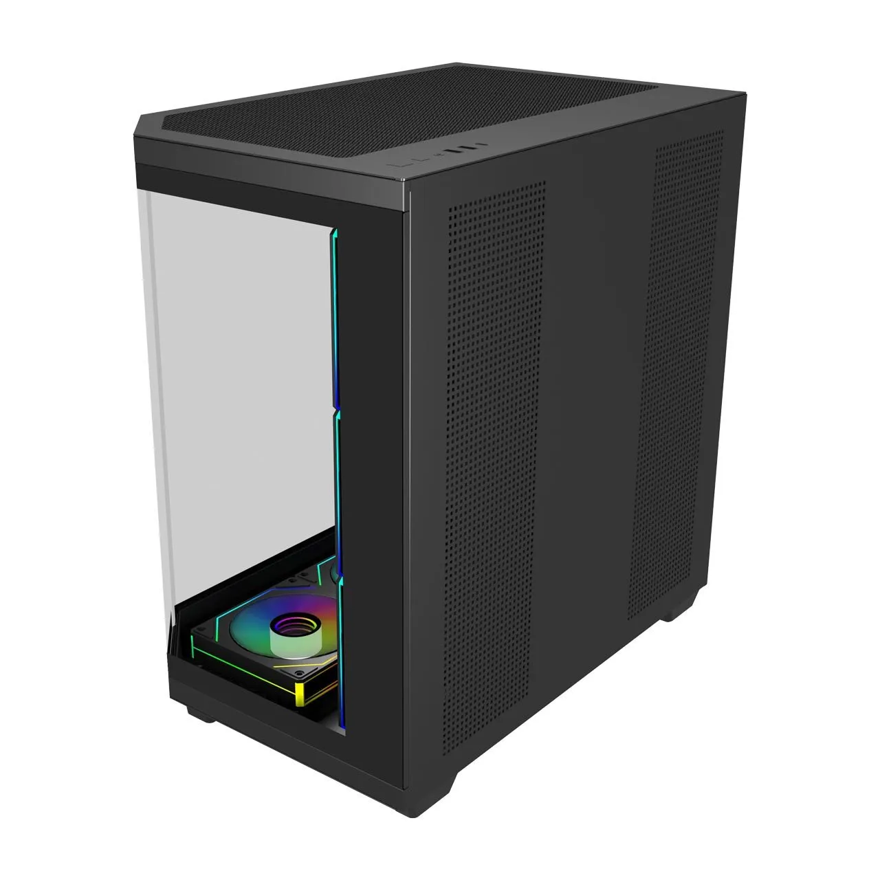 Компьютерный корпус FSP U580-BA, Без БП, 2xUSB3.0/Type-C, 7xARGB 120, Curved Glass, Black, ATX(BTF) — фото 2