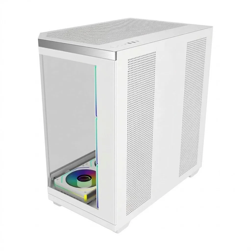 Компьютерный корпус FSP U580-WA, Без БП, 2xUSB3.0/Type-C, 7xARGB 120, Curved Glass, White, ATX(BTF) — фото 4