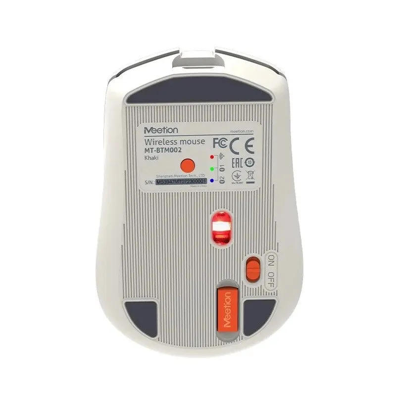 Мышь Meetion BTM002 Khaki, Wireless, Оптическая, 1600DPI, 5 Button, Аккумуляторная, USB, 2.4 GHz/BT — фото 2