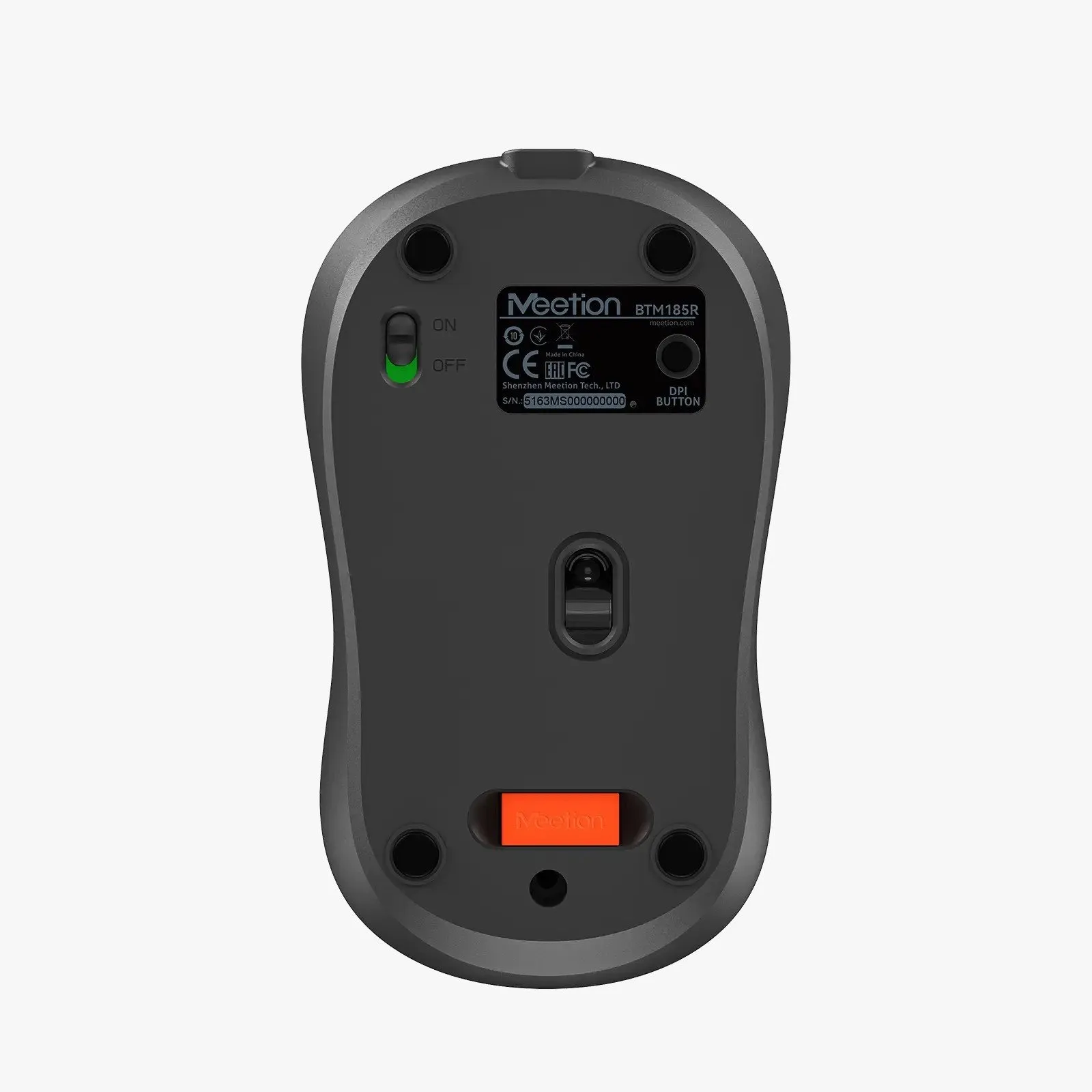 Мышь Meetion BTM185R Black, Wireless, Оптическая, 3200DPI, 4 Button, 300mAh, USB, 2.4 GHz/BT — фото 2