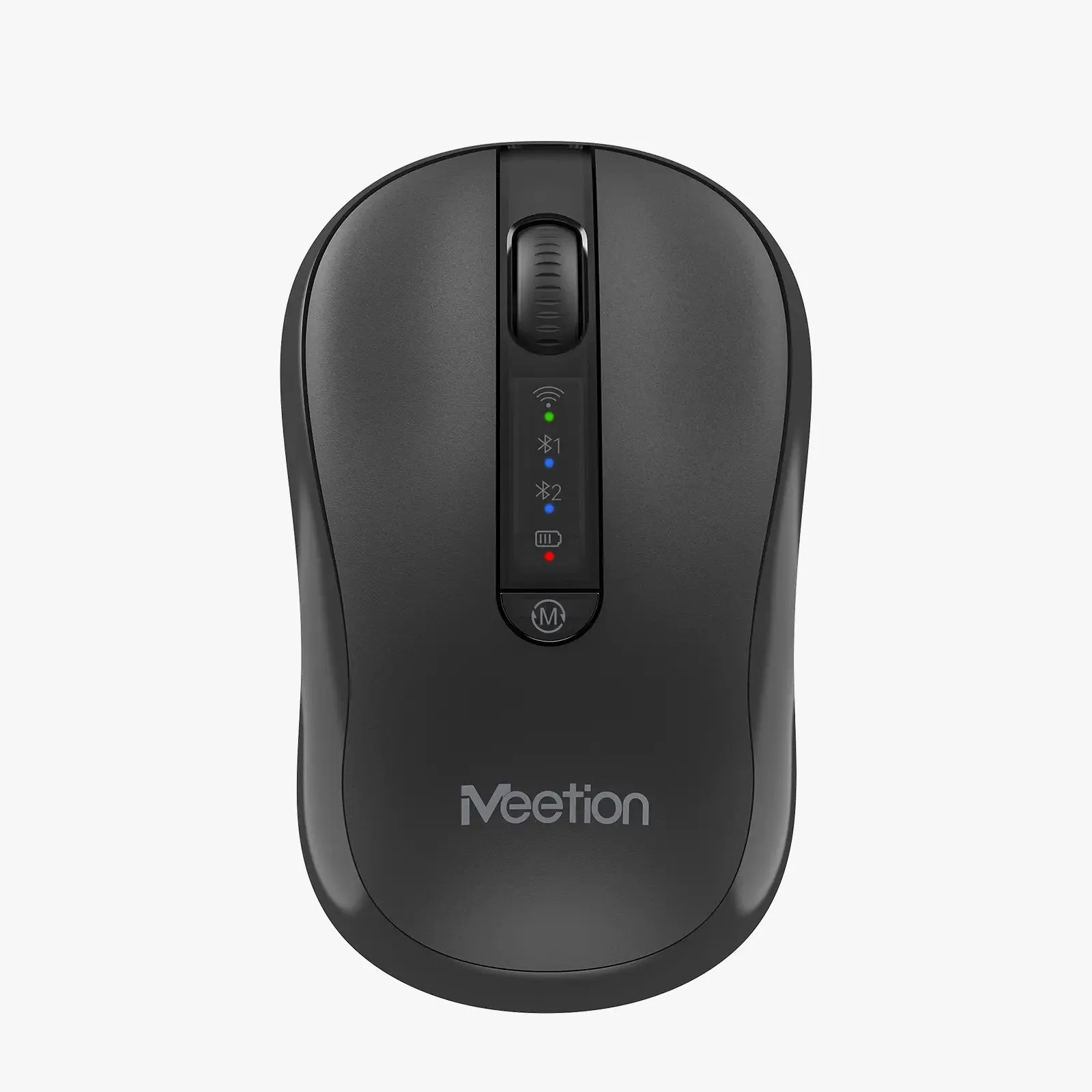 Мышь Meetion BTM185R Black, Wireless, Оптическая, 3200DPI, 4 Button, 300mAh, USB, 2.4 GHz/BT