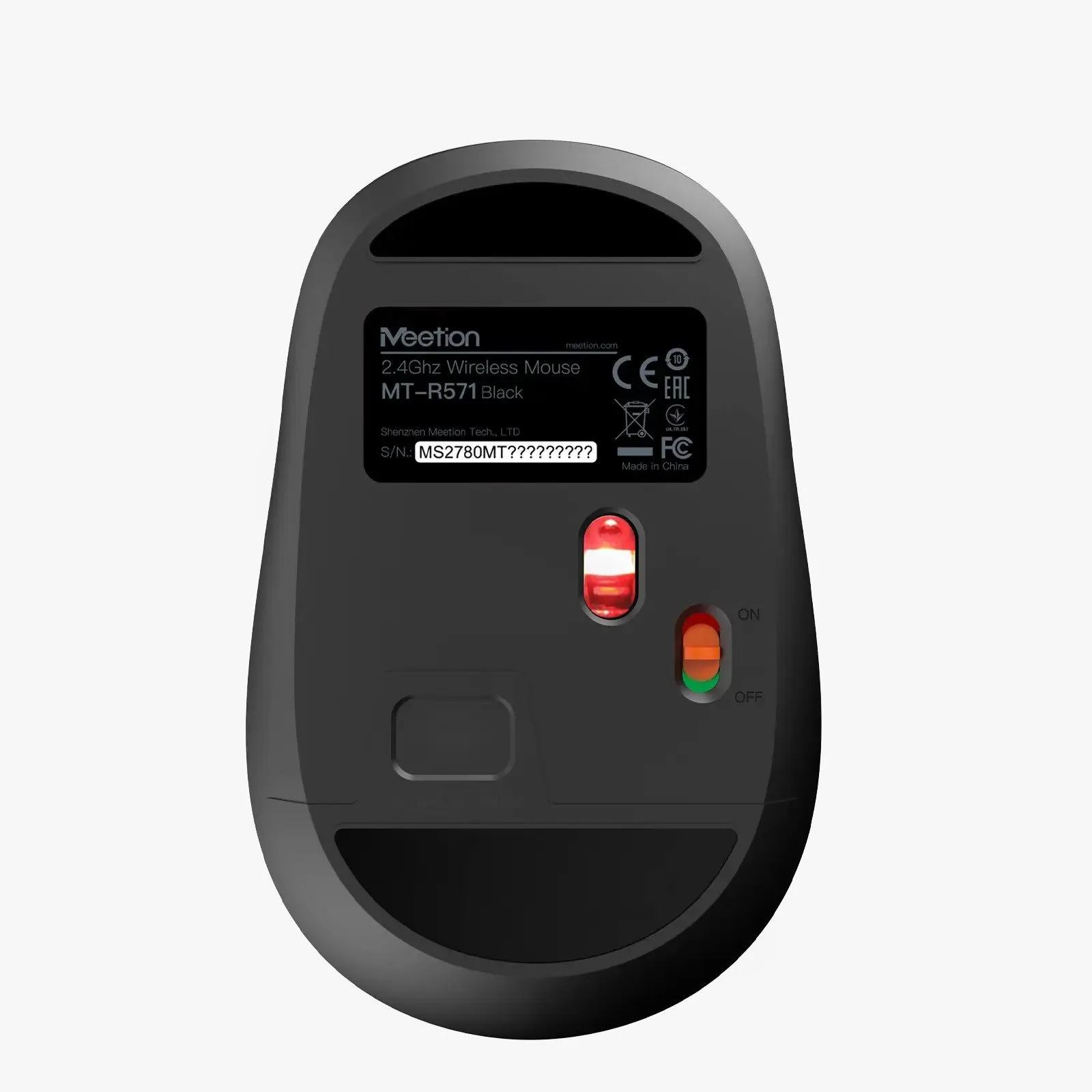 Мышь Meetion R571 Black, Wireless, Оптическая, 1600DPI, 4 Button, 1xAA, USB, 2.4 GHz — фото 3