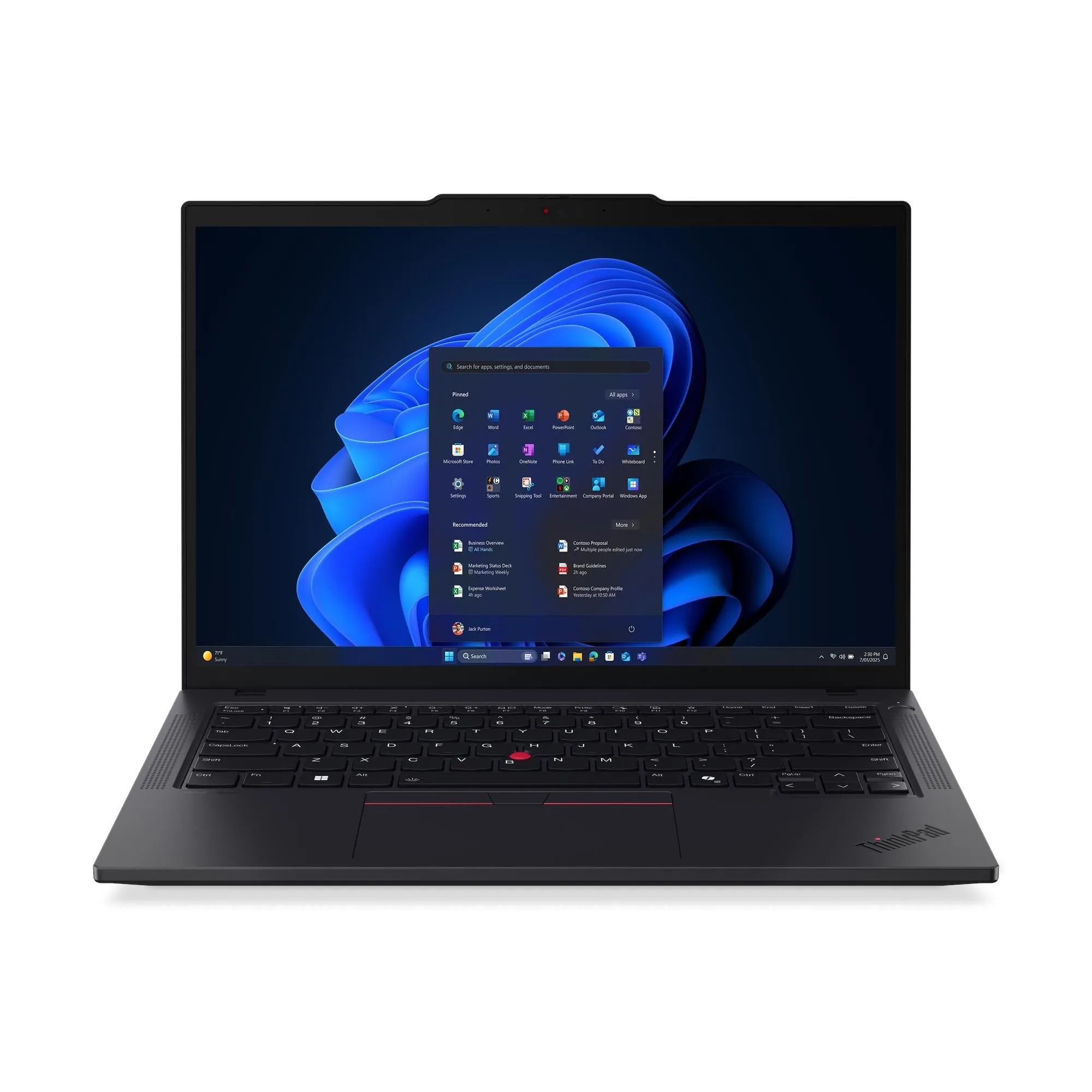 Ноутбук Lenovo ThinkPad T14 Gen 6, Ultra 7 255U, 14" WUXGA (1920x1200), 16Gb DDR5, 512Gb M.2, No OS
