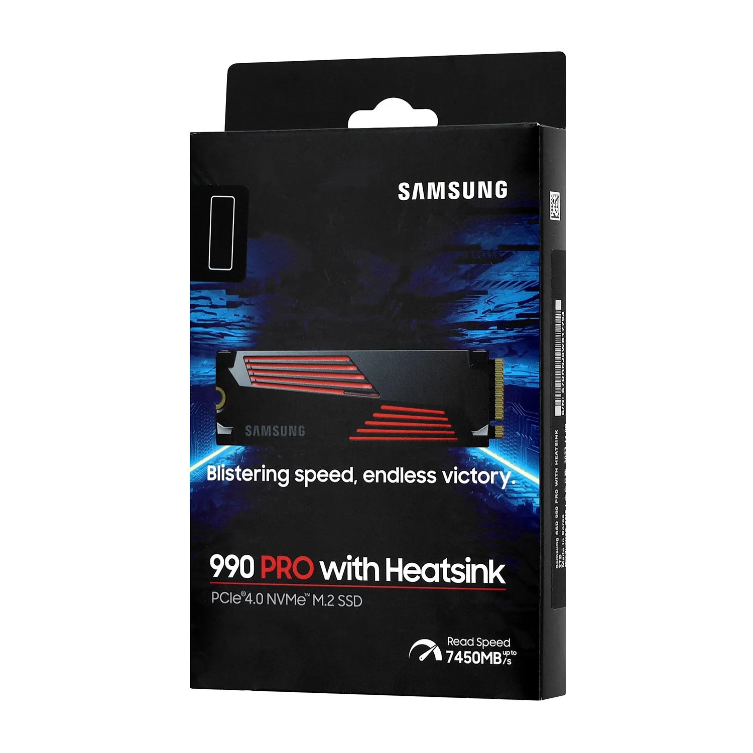 Твердотельный накопитель 1000Gb SSD Samsung 990 PRO NVMe4.0 M.2 HS R7450Mb/s W6900MB/s MZ-V9P1T0CW — фото 1