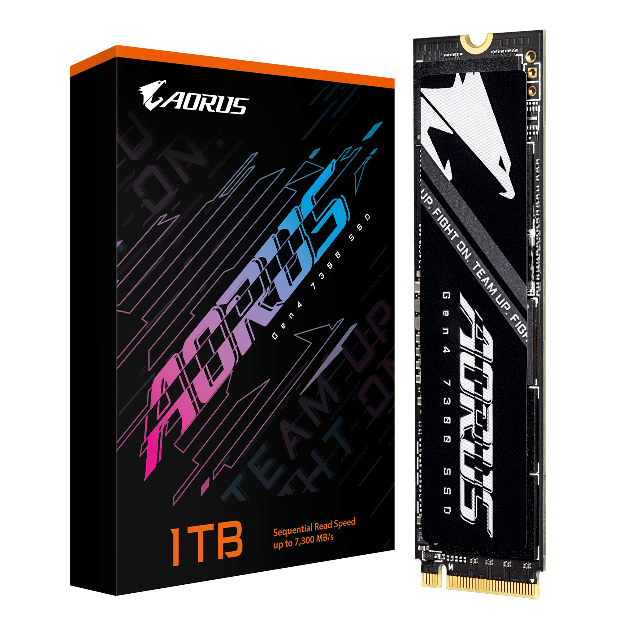 Твердотельный накопитель SSD 1Tb PCIe4.0 GIGABYTE AG4731TB AORUS Gen4 7300 SSD, NVMe, M.2, w/o cool