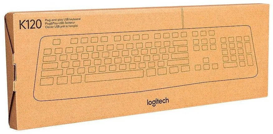 Клавиатура проводная Logitech K120 черный — фото 5