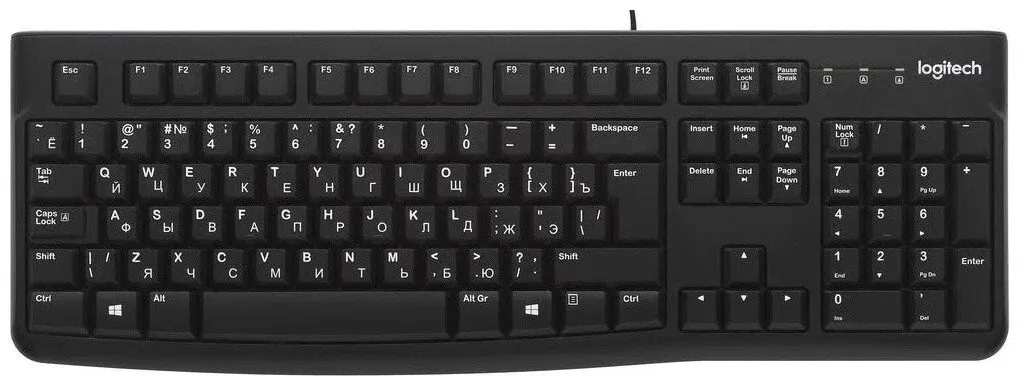Клавиатура проводная Logitech K120 черный — фото 1