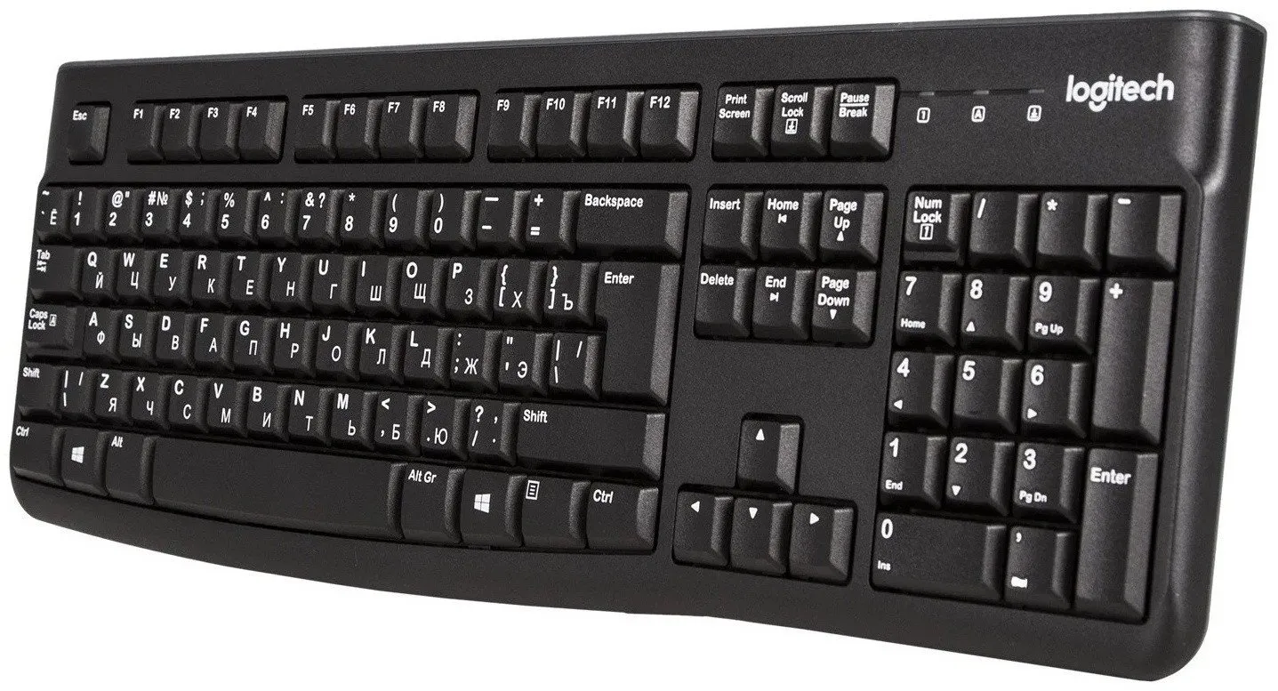 Клавиатура проводная Logitech K120 черный — фото 2