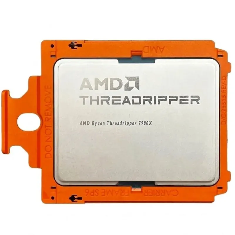 Процессор CPU AMD Ryzen Threadripper 7980X, 3.2(up to 5.1)GHz, 64C/128T, 64+256Mb, TDP350W, sTR5,oem