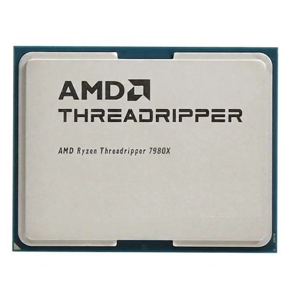 Процессор CPU AMD Ryzen Threadripper 7980X, 3.2(up to 5.1)GHz, 64C/128T, 64+256Mb, TDP350W, sTR5,oem